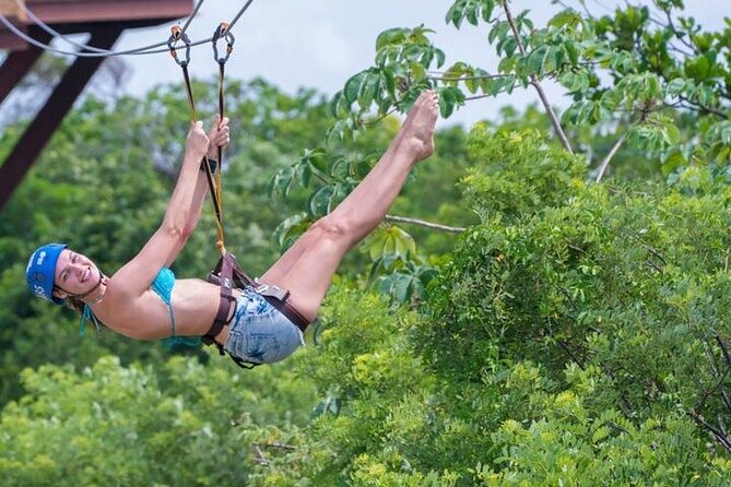Combo-Adventure: ATV, Ziplines, Rappel and Cenote with Lunch - Six ziplines, including the water line