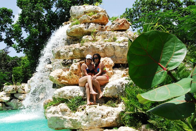 COMBO: Zip Line, Cenote Blue Lagoon, Jungle River &Waterfall Pool - Lunch, drinks, and the park’s commercial side