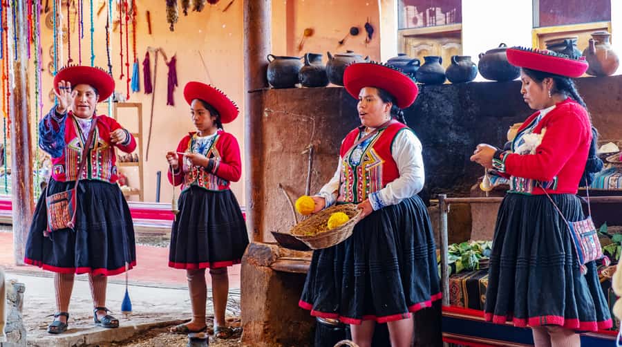 Cusco: Half-Day Zip Line Adventure and Chinchero Tour - The colonial church and its unusual interior art