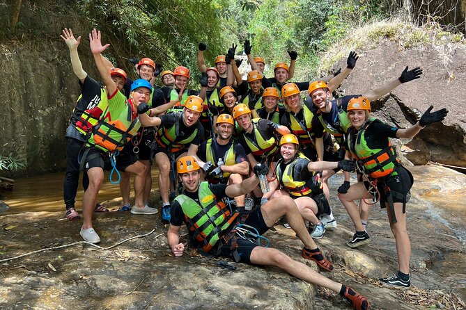 DaLat Canyoning & Experience 1500m Zipline - The waterfall zipline and natural water slide