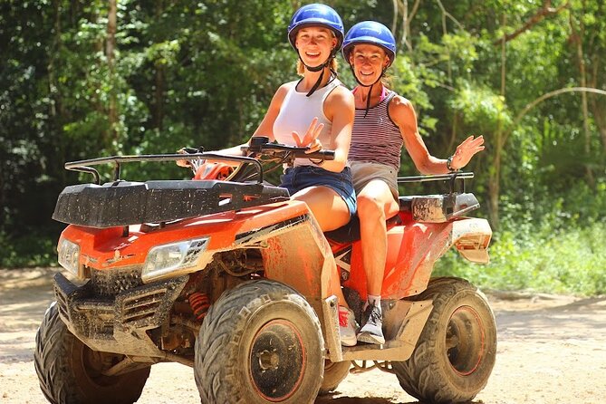 Day Tour with ATV, Zipline and Cenote Adventure from Cancun - ATV riding on dirt and jungle trails