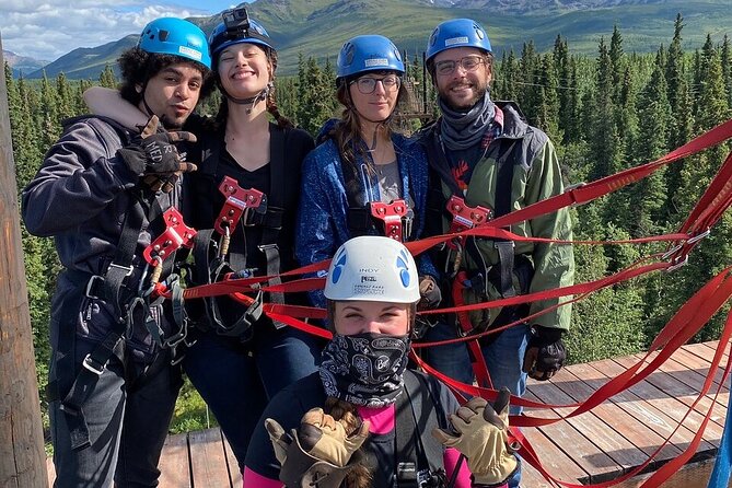 Denali Park Zipline Adventure - Gearing up for seven ziplines