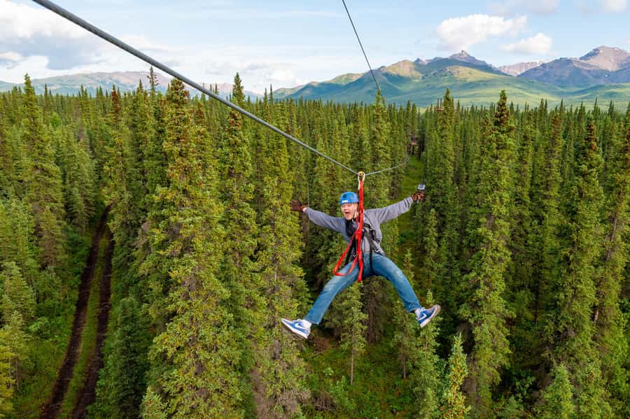 Denali Park Zipline Adventure - The side-by-side dual racer finale