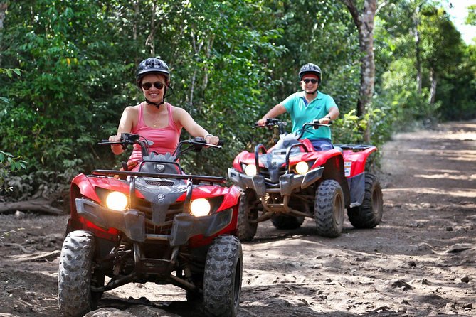 Drive an Atv shared, swim in a Cenote and ziplines in the Cancun - Getting ready for the shared ATV ride