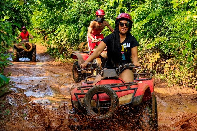 Drive an Atv shared, swim in a Cenote and ziplines in the Cancun - Safety and service depend on the group