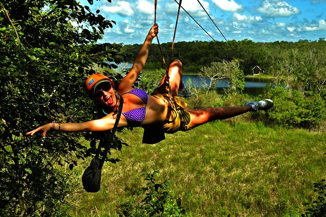 Drive an Atv shared, swim in a Cenote and ziplines in the Cancun - Hotel pickup can shape your whole day