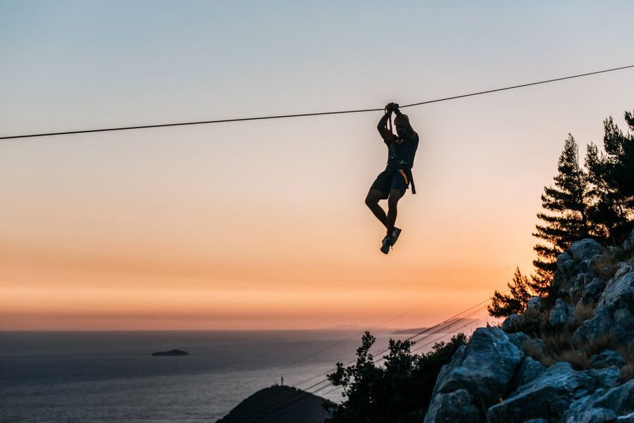Dubrovnik: Sunset Zip Line Experience Followed by Wine - Sunset wine on Srđ Hill