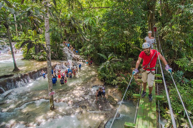 Dunn's River Falls and Zipline (Over the Falls) Adventure Tour from Ocho Rios - Dunn’s River Falls from the water up