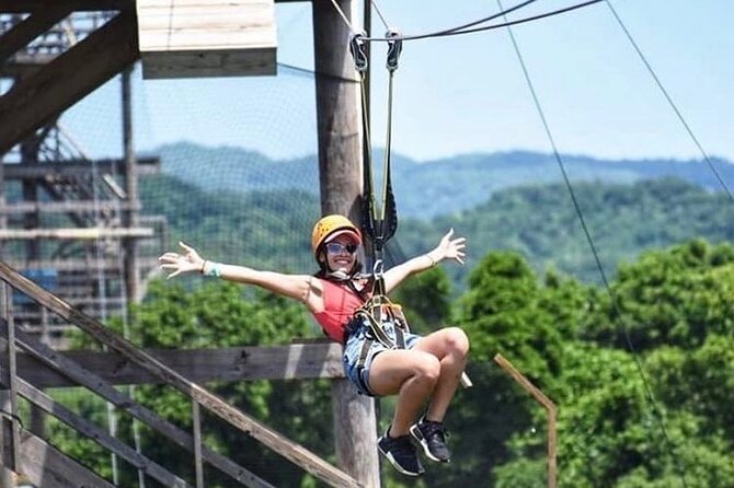 Dunn’s River Falls,Zip lining & horseback riding Combo tour from Montego Bay - Zip lining above springs and an old dam
