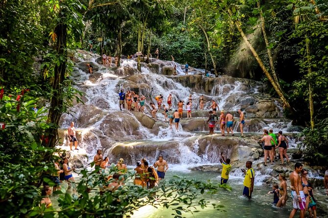 Dunns River Falls, Zipline, Bamboo Rafting, Horseback Ride Tour - Lunch at Scotchies Drax Hall