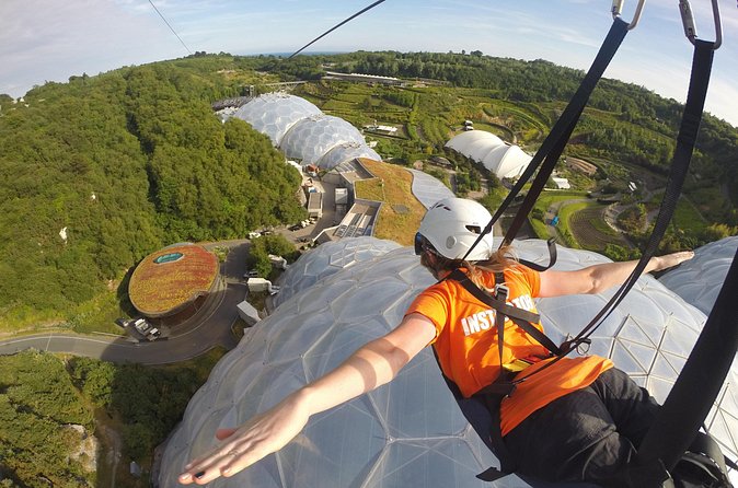 England’s Fastest Zipline at the Eden Project - The ride to the Skywire tower