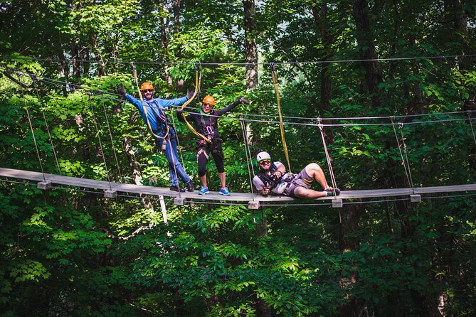 Epic Zipline Canopy Tour - The Gorge Zipline: Saluda, NC - The sky bridge changes the pace