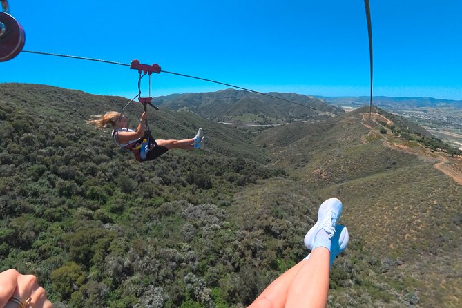 Epic Zipline Tour near Santa Barbara - The first launch above Santa Ynez Valley