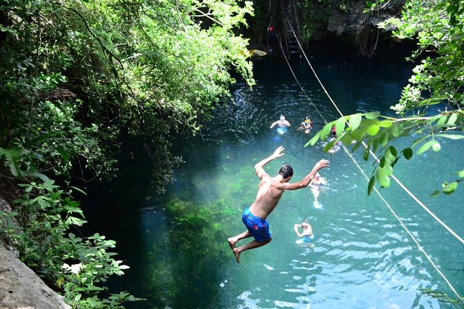 Experience ATV (shared) Ziplines & Cenote with Lunch from Cancún - Ziplining for first-timers