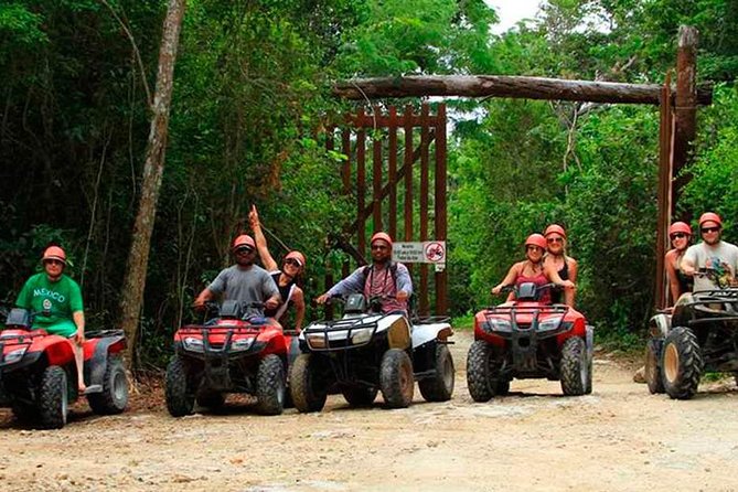 Experience ATV (shared) Ziplines & Cenote with Lunch from Cancún - Cooling off in a Riviera Maya cenote