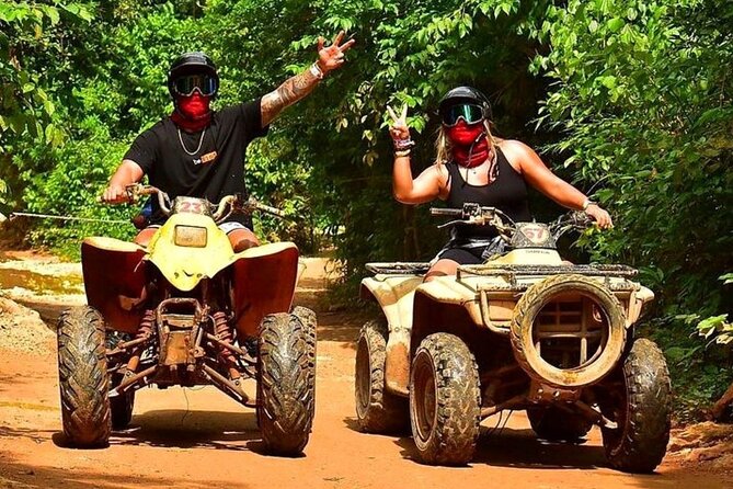 Extreme Day in Cancun: ATVs Zip Lines Cenote Lunch and Transport - Zip lines and suspension bridges add height and movement