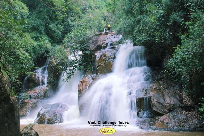 Extreme ZIPLINE 1500M & CANYONING in DA LAT - Waterfall zipline and natural water slides