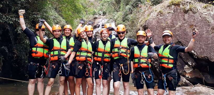 Extreme ZIPLINE 1500M & CANYONING in DA LAT - The Washing Machine and the final water challenges