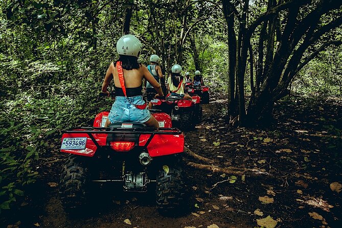Family ATV Cenote Five Zip Lines Photos Taco Lunch Tequila Taste - Swimming in the underground cenote
