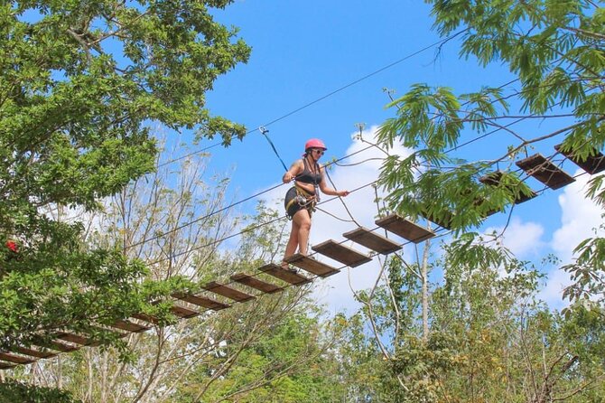 Family ATV Cenote Five Zip Lines Photos Taco Lunch Tequila Taste - ATV riding through the jungle