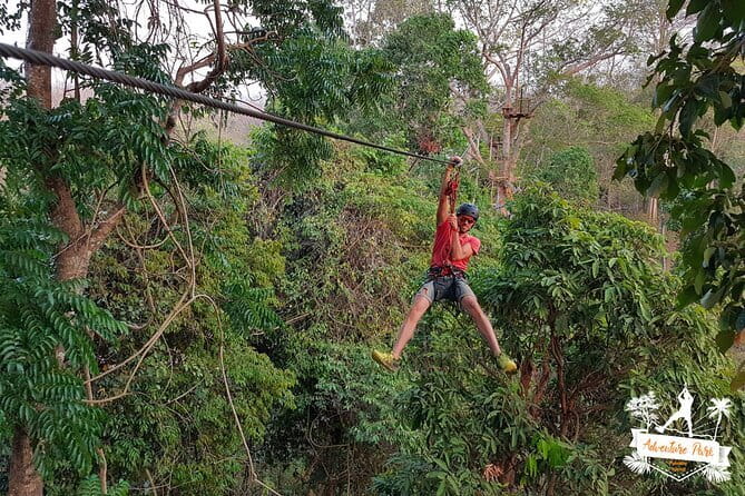 Fandee Hanging Park - Ziplines & Monkey Bridges in Tad Lo - The first safety briefing and equipment check