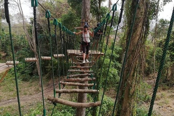 Fandee Hanging Park - Ziplines & Monkey Bridges in Tad Lo - Twelve zip lines through the trees