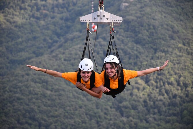Flight with the Zipline Sicily in San Mauro Castelverde - Flying above San Mauro Castelverde at 130 km/h