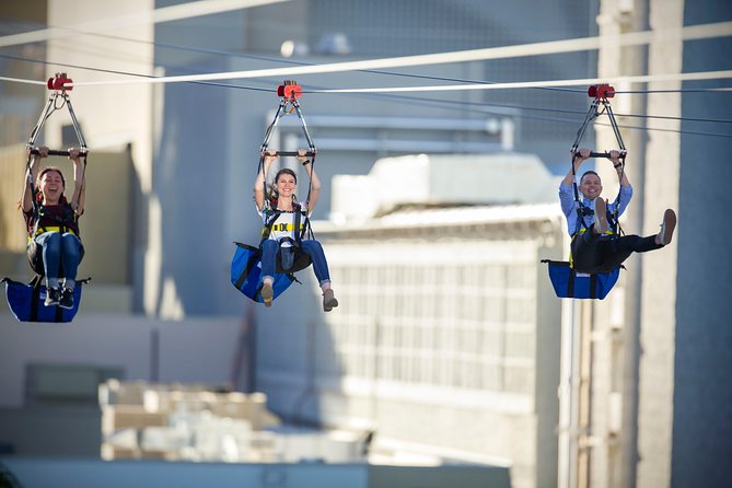 Fly LINQ Zipline at The LINQ Promenade in Las Vegas - What you see between the Strip and High Roller