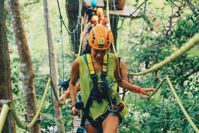 Flying Hanuman Ziplines 42 platform With Lunch - Lemongrass juice, equipment, and the safety briefing