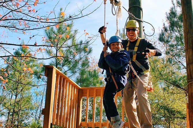 Fontanel Zipline Forest Adventure at Nashville North - Eight or nine lines through the trees