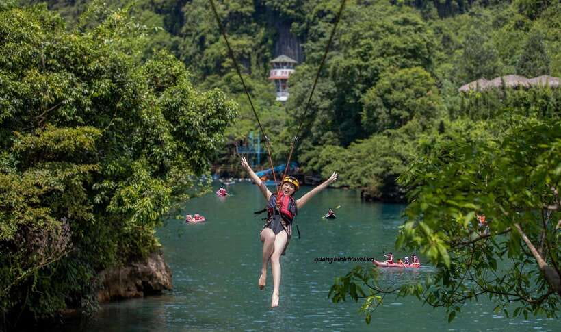 From Phong Nha/DongHoi: Paradise Cave and Zipline Dark Cave - Walking into Paradise Cave