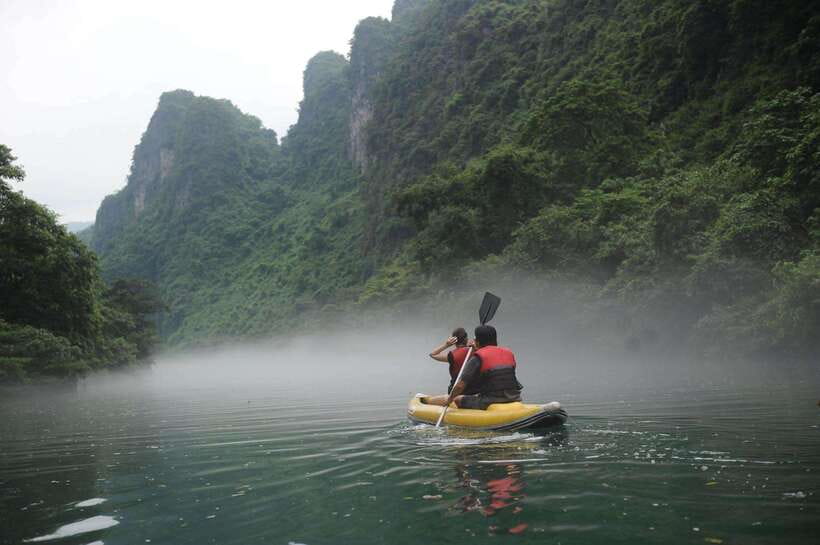 From Phong Nha/DongHoi: Paradise Cave and Zipline Dark Cave - Dark Cave: zipline, river, and mud