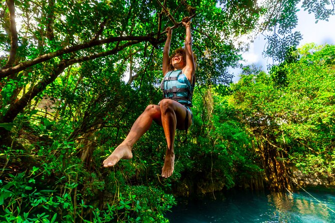 From Playa del Carmen ATV Adventure with Ziplines, Cenote - ATV riding on a rough, controlled route