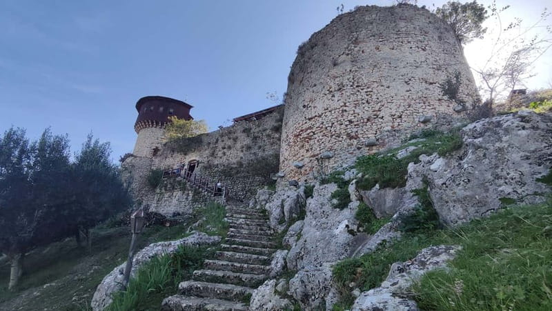 From Tirana: Petrela Castle and Biggest ZipLine in Balkan - Entering Petrelë Castle above the Erzen River