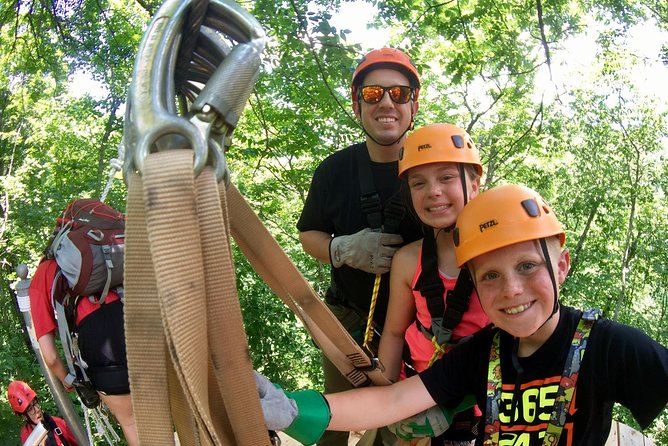 Fully Guided Zipline Canopy Tour through Kentucky River Palisades - Six ziplines, three bridges, and one rappel