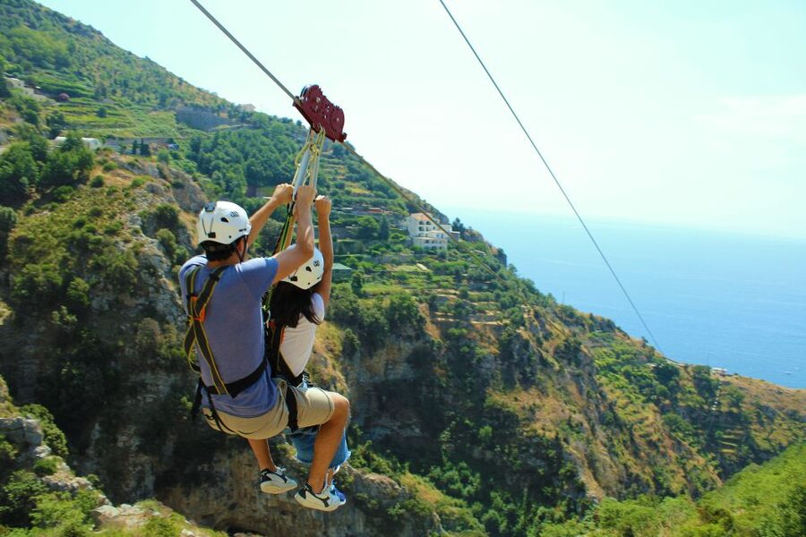 Furore: Flight of the Angel Zipline Experience - The view from Furore to Conca dei Marini