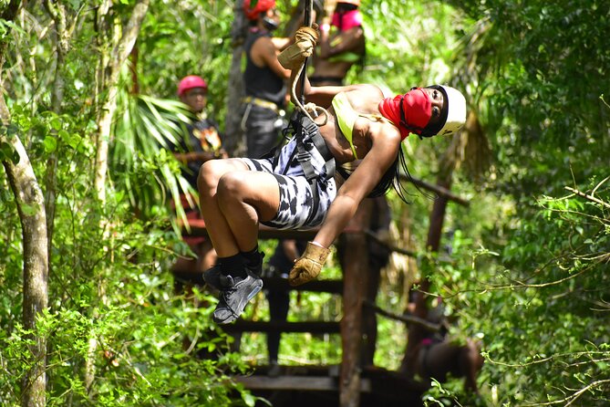 Great Adventure in middle of the Jungle. ATV experience, Ziplines and cenote - ATV riding on muddy jungle trails
