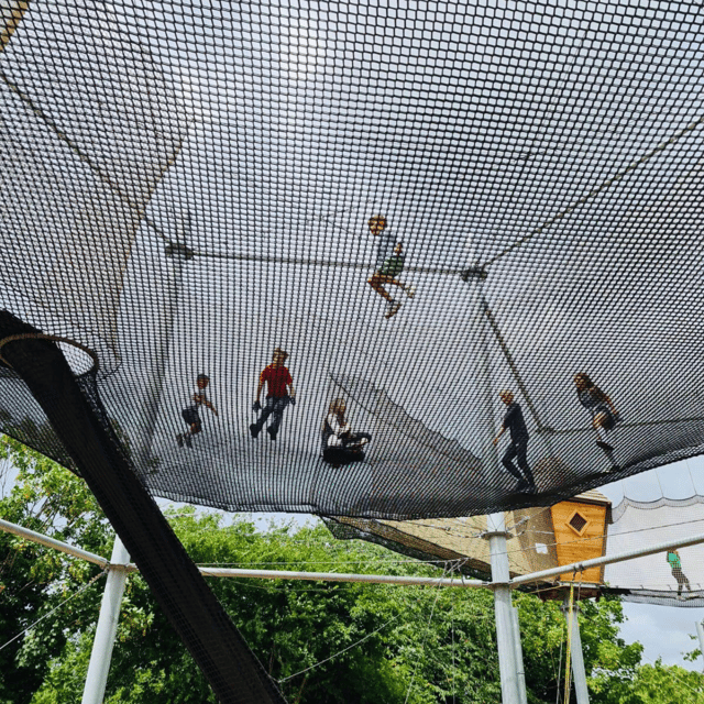 Gripped London: Zip Line, High Ropes & Freefall Adventure - Power Fan Descender: the freefall sensation