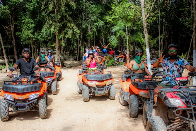 Half Day in Cancun Atvs Ziplines and Cenote Park - ATV riding on rough jungle trails