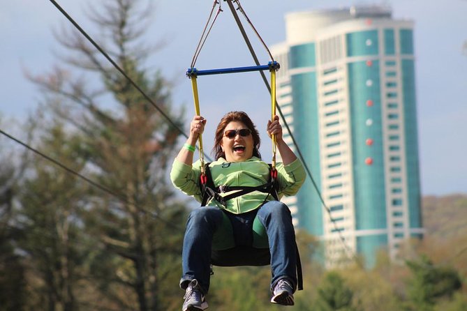 HighFlyer Zipline at Foxwoods - Staff support makes this easier for first-timers