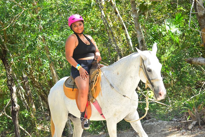 Horseback, ATV´s, Ziplines, Cenote, Hanging bridge Lunch and Round Trip Included - Horseback riding through the Mayan jungle