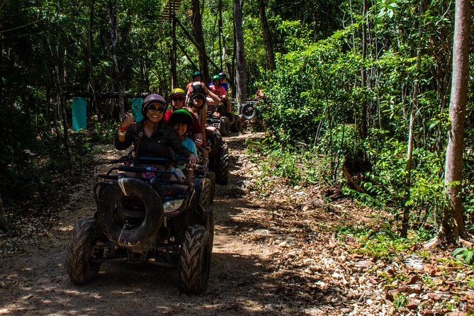 Horseback Ride, ATVs (Shared), Cenote & Ziplines! From Playa Del Carmen - Flying through the zipline circuit