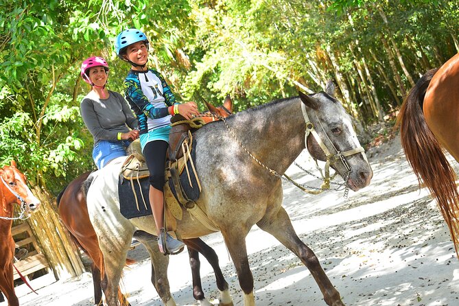 Horseback riding and ATV in the jungle, Ziplines, Cenote & Lunch - A busy half-day in the Mayan jungle