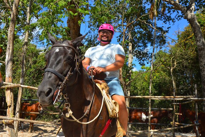 Horseback riding with ATV, zip lines and cenote, lunch and transfer - Swimming in a Mayan cenote