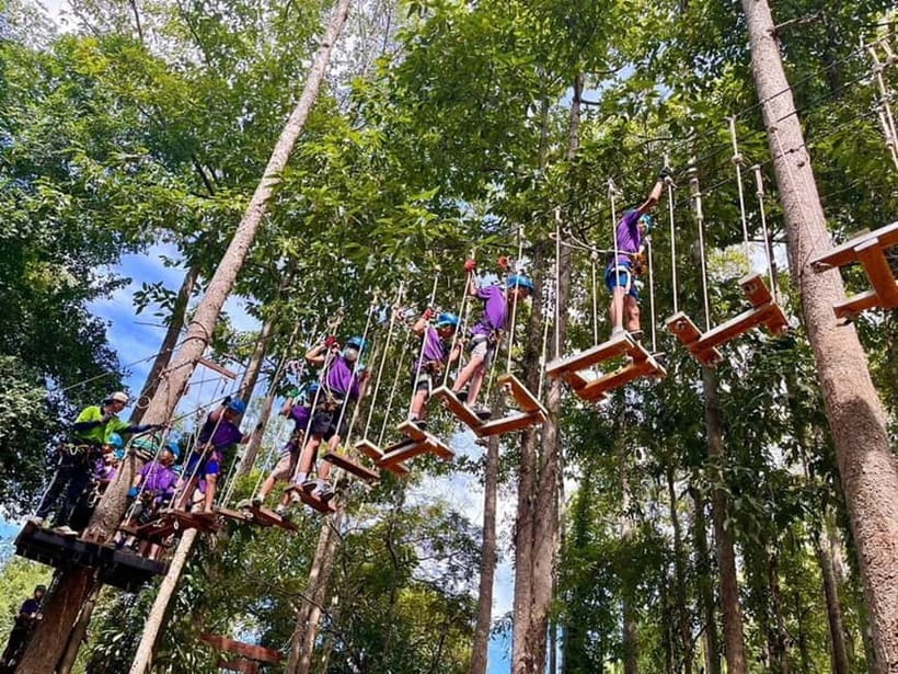 Hua Hin Tree Top Zipline Adventure and Canopy Rope Challenge - Twenty-Five Obstacles From Nets to Swinging Logs