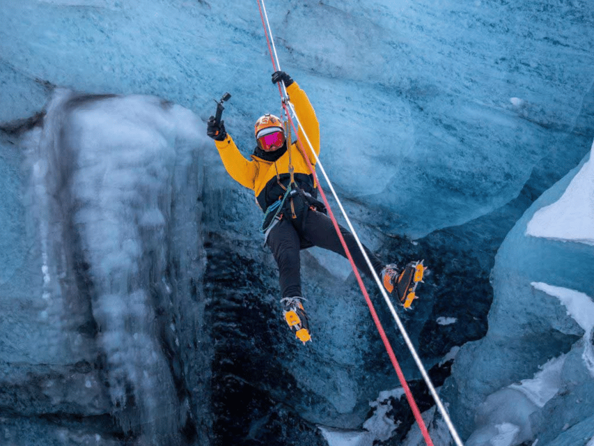 Iceland: Zip Line Tour + Glacier Adventure - The glacier zip line over a vertical moulin