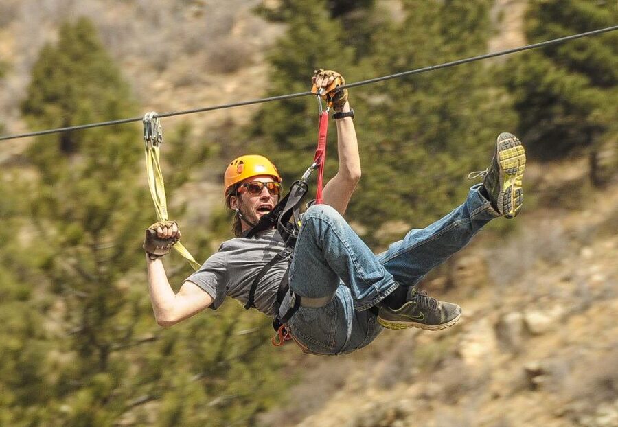 Idaho Springs: Clear Creek Ziplining Experience - The first launch and the rhythm of five ziplines