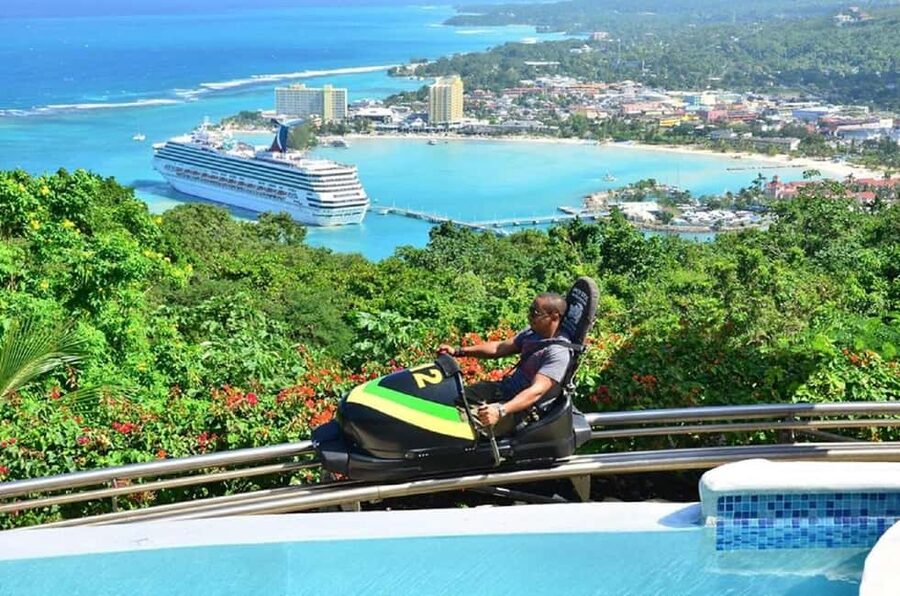 Jamaica Bobsled and Zip Line Adventure Tour - Mountain-top time at the infinity pool