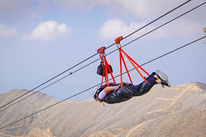 Jebel Jais World’s Longest Zipline From Dubai with Transfer - Check-In, Safety Gear, and Staff Support