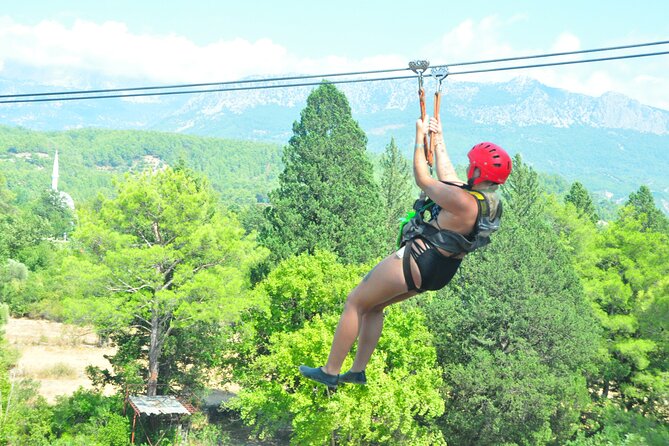 Jeep Buggy Rafting and Zipline Adventure in Side - Gözleme, drinks, cliff jumping, and the zipline stop